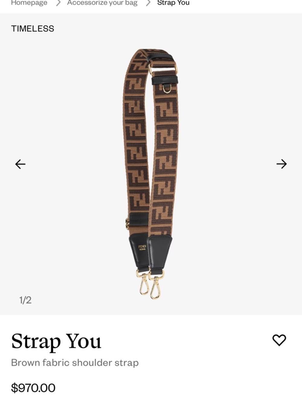FENDI CROSSBODY STRAP